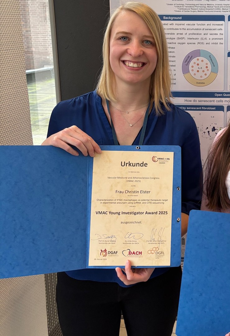 Christin Elster received the Young Investigator Award 2025 for the best presentation at VMAC2025
