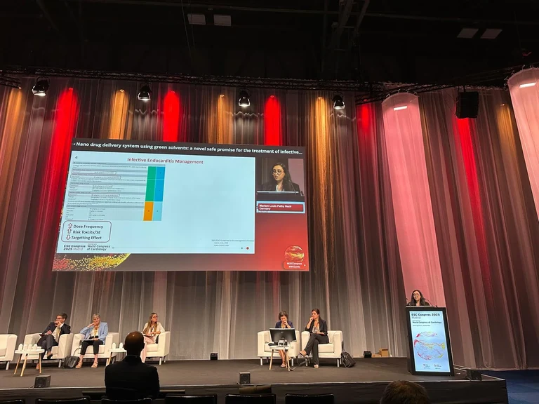 Mariam Nazir presents her outstanding scientific work at the Congress of ESC 2025